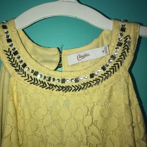 Short yellow beaded dress